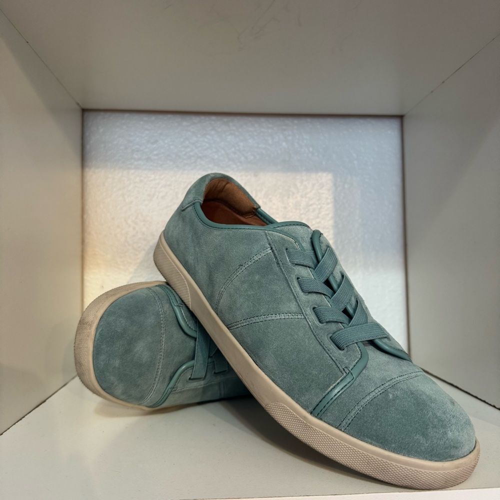 VionicâSuede Low Top Sneakers Teal Blue Comfort Orthotic Casual Everyday Style